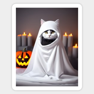 halloween cat - Modern digital art Sticker